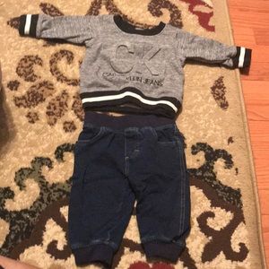 Sweatshirt and jeans